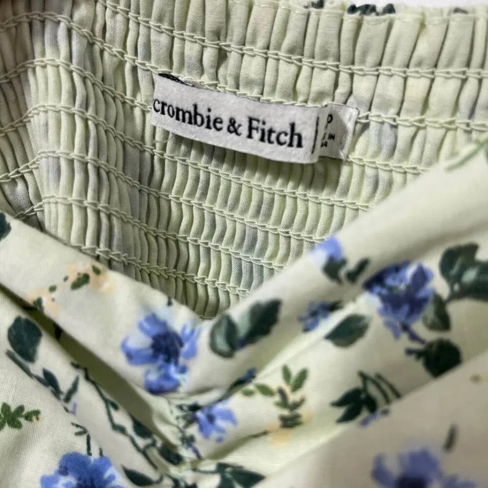 Abercrombie Floral Romantic Summer Coquette Prarie Cottage Midi Dress [size Lp] - Picture 8 of 12